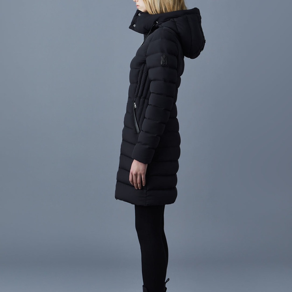 MACKAGE FARREN BLACK XS - BRAND NEW 360 DOWN STRETCH DOWN COAT - Picture 3 of 8